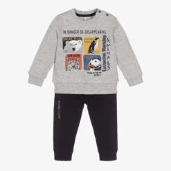 Boboli Boys Grey & Blue Tracksuit