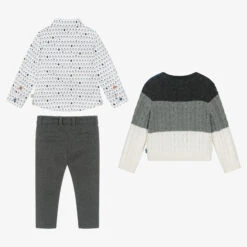 Boboli Boys Grey & White Trouser Set -The Little Outfit Sales Store boboli boys grey white trouser set 456601 68ba590ae446f30c59237331e0750a462a847537