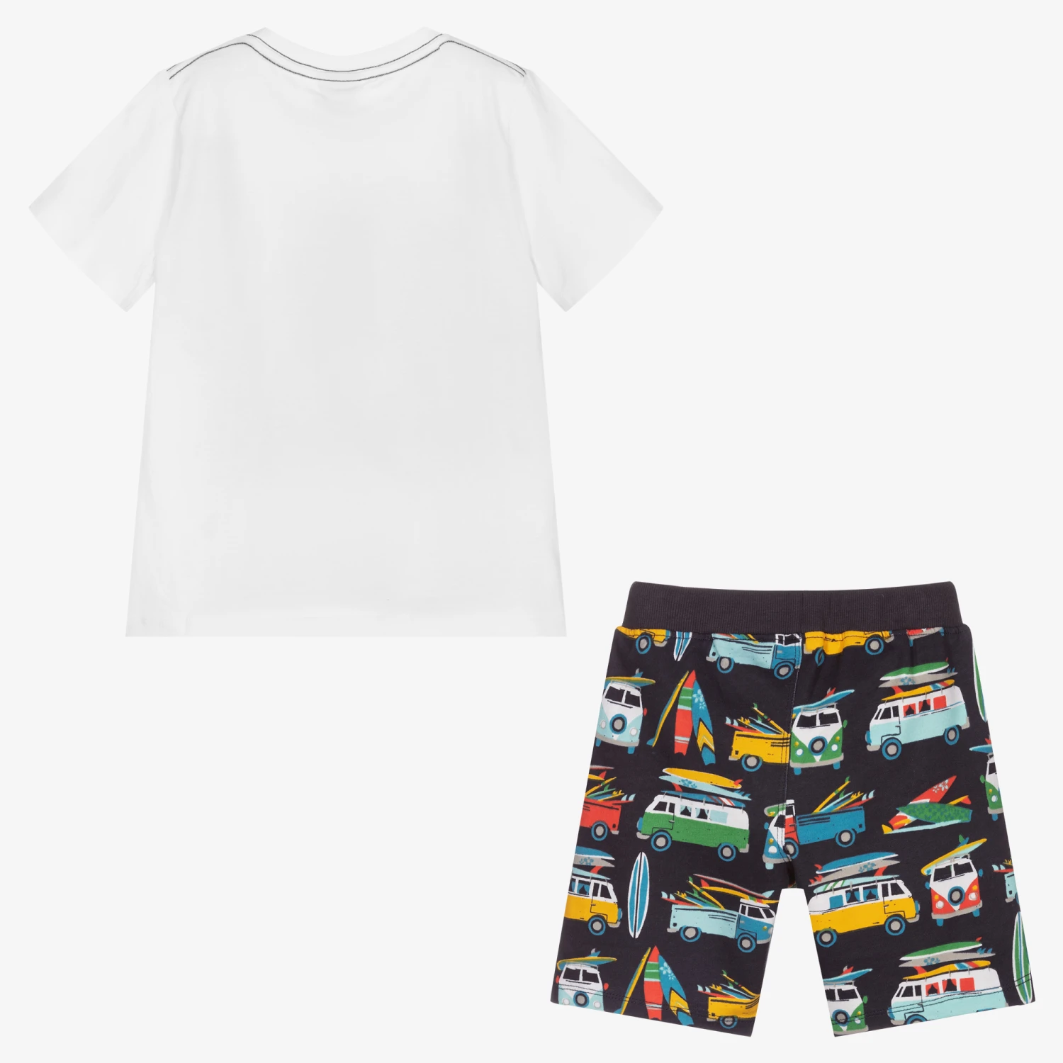 Boboli Boys White & Blue Shorts Set 3 Boboli Boys White & Blue Shorts Set - Image 3