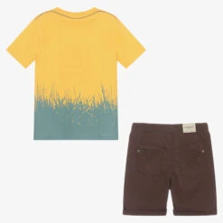 Boboli Boys Yellow Top & Brown Shorts Set 8 Boboli Boys Yellow Top & Brown Shorts Set -The Little Outfit Sales Store boboli boys yellow top brown shorts set 489126 a75377f60e521e73e7a8b37bb6451904c7931d1b