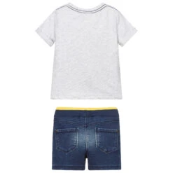 Boboli Grey & Blue Cotton Shorts Set 5 Boboli Grey & Blue Cotton Shorts Set -The Little Outfit Sales Store boboli grey blue cotton shorts set 376877 d5d77421e1f0823b46d4a49d66334823118980c7