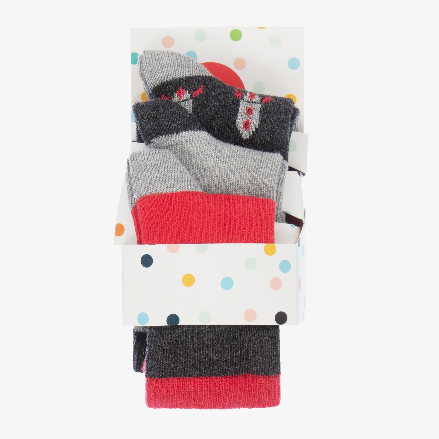 Boboli Grey Cotton Socks (3 Pack) 2 Boboli Grey Cotton Socks (3 Pack) - Image 2
