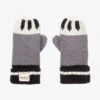 Boboli Grey Dog Paw Knitted Mittens