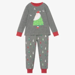 Boboli Grey Festive Jersey Pyjamas