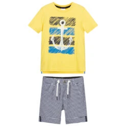 Boboli Yellow & Blue Shorts Set -The Little Outfit Sales Store boboli yellow blue shorts set 376952 840f3aa5200c2d2c1ab58d6512767dfd684ff264