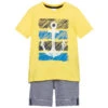 Boboli Yellow & Blue Shorts Set