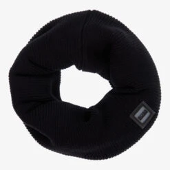 BOSS Boys Black Cotton Logo Snood