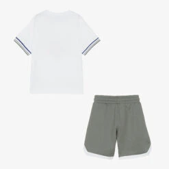 BOSS Boys White & Green Logo Shorts Set -The Little Outfit Sales Store boss boys white green logo shorts set 504776 4b6199693a6b0c83ea519e74b77dfe1b54bf4516