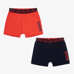 BOSS Red & Blue Boxers (2 Pack)
