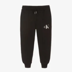 Calvin Klein Jeans Black Cotton Logo Joggers