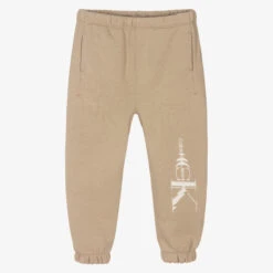Calvin Klein Jeans Boys Beige Logo Joggers