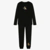 Calvin Klein Boys Black Cotton Logo Pyjamas