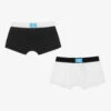 Calvin Klein Boys Black & White Cotton Boxers (2 Pack)