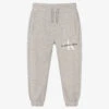 Calvin Klein Jeans Boys Grey Cotton Logo Joggers