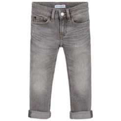 Calvin Klein Jeans Boys Grey Slim-Fit Denim Jeans -The Little Outfit Sales Store calvin klein boys grey slim fit denim jeans 247580 d598f9f0a581bc953c7beb737102e6ef981e1520