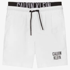 Calvin Klein Boys White Swim Shorts
