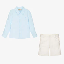 Caramelo Kids Boys Blue & Ivory Shorts Set 6 Caramelo Kids Boys Blue & Ivory Shorts Set -The Little Outfit Sales Store caramelo kids boys blue ivory shorts set 432406 400e597bae72c36cc1f684604deee3cd88585aea