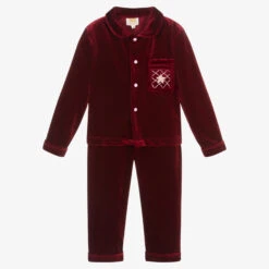 Caramelo Kids Boys Red Star Velour Pyjamas