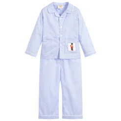 Caramelo Kids Hand-Smocked Cotton Pyjamas