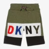 DKNY Green & Black Jersey Shorts