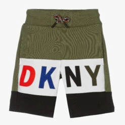 DKNY Green & Black Jersey Shorts