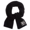 Dolce & Gabbana Black Wool Logo Scarf