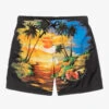 Dolce & Gabbana Boys Black Hawaiian Swim Shorts