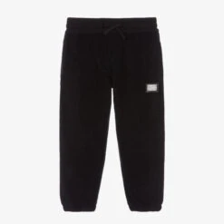 Dolce & Gabbana Boys Black Terry Cotton Joggers