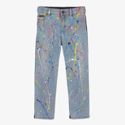 Dolce & Gabbana Boys Blue Colour Splash Jeans
