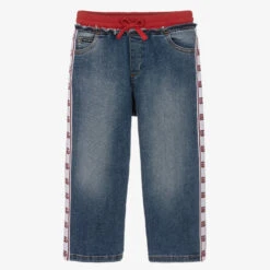 Dolce & Gabbana Boys Blue DG Logo Jogger Jeans
