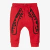 Dolce & Gabbana Red Leopard Cotton Joggers