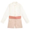 Dolce Petit Beige & Pink Shorts Set