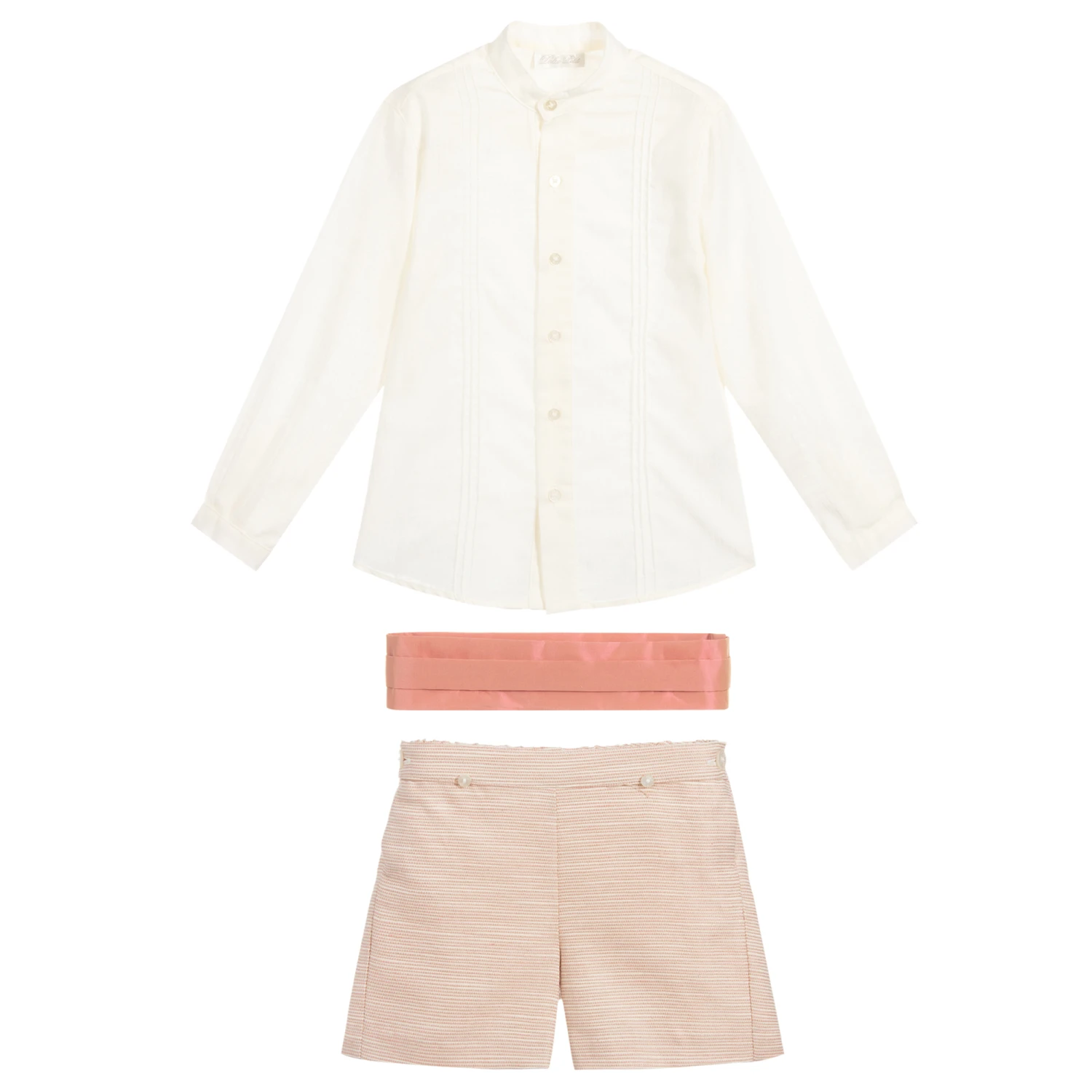 Dolce Petit Beige & Pink Shorts Set 2 Dolce Petit Beige & Pink Shorts Set - Image 2