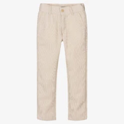 Dr. Kid Boys Beige Stripe Trousers