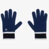 Emporio Armani Blue Wool Logo Gloves