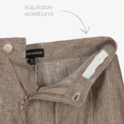 Emporio Armani Boys Beige Striped Linen Shorts 5 Emporio Armani Boys Beige Striped Linen Shorts -The Little Outfit Sales Store emporio armani boys beige striped linen shorts 493939 202694ab35918b61510b4ff75ee203d3d68ab1a5