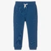Emporio Armani Boys Blue Cotton Joggers