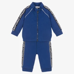 Emporio Armani Boys Blue Logo Tracksuit