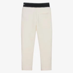 Emporio Armani Boys Ivory Cotton Logo Trousers -The Little Outfit Sales Store emporio armani boys ivory cotton logo trousers 494244 8f274120b9ea7947aa83bb18ac3b69631d18e33e