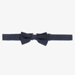 Emporio Armani Boys Navy Blue Silk Bow Tie