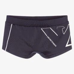 Emporio Armani Boys Navy Blue Swim Trunks