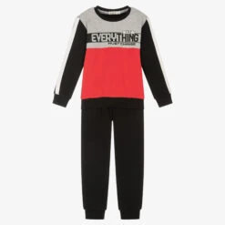 Everything Must Change Black & Red Logo Tracksuit