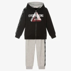 Everything Must Change Boys Black & Grey Tracksuit
