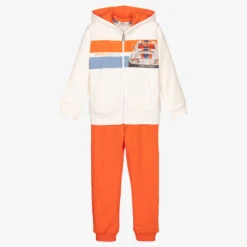 Everything Must Change Boys Ivory & Orange Tracksuit