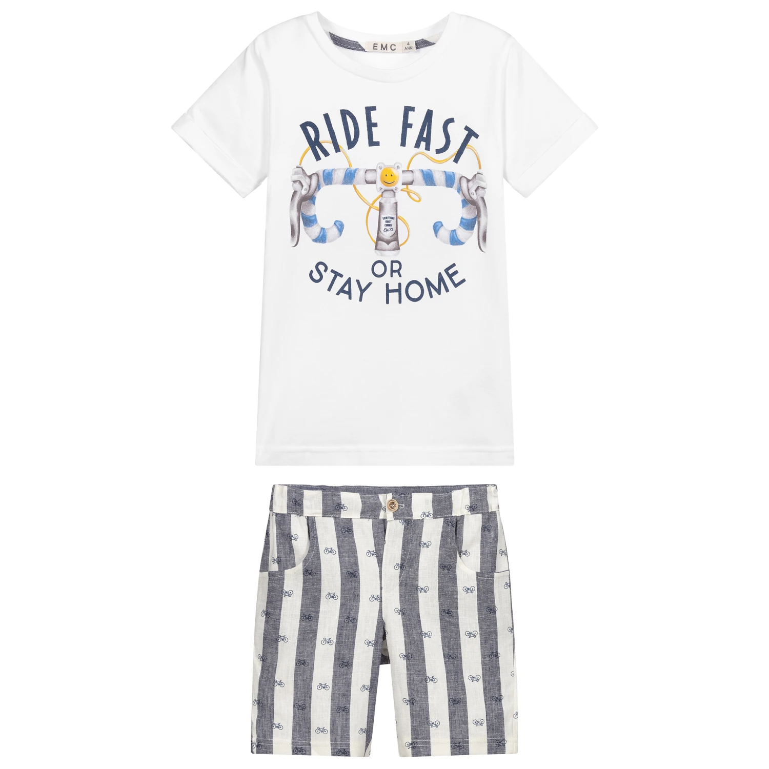 Everything Must Change White & Blue Shorts Set 2 Everything Must Change White & Blue Shorts Set - Image 2