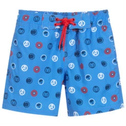 The Little Outfit Sales Store 30 Fabric Flavours Avengers Print Swim Shorts