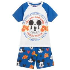 Fabric Flavours Blue Mickey Mouse Pyjamas