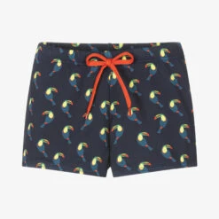 Fina Ejerique Boys Navy Blue Toucan Swim Shorts