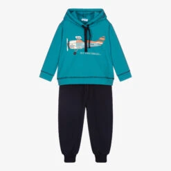 Foque Boys Blue Cotton Tracksuit