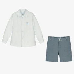Foque Boys Blue Linen Shorts Set -The Little Outfit Sales Store foque boys blue linen shorts set 499200 005b52d72ede0aa44260fa443086969793afda37